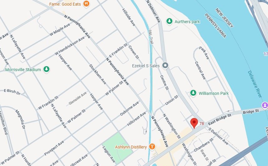 Map showing Debbie's Crafts location